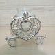 Heart shaped Silver Candle