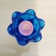 Rose Design Blue Candle Holder