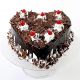Heart shaped black forest Cake