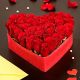 Beautiful Roses with Heart Shape Box