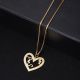 Jewellery Plated double heart Pendant With Chain